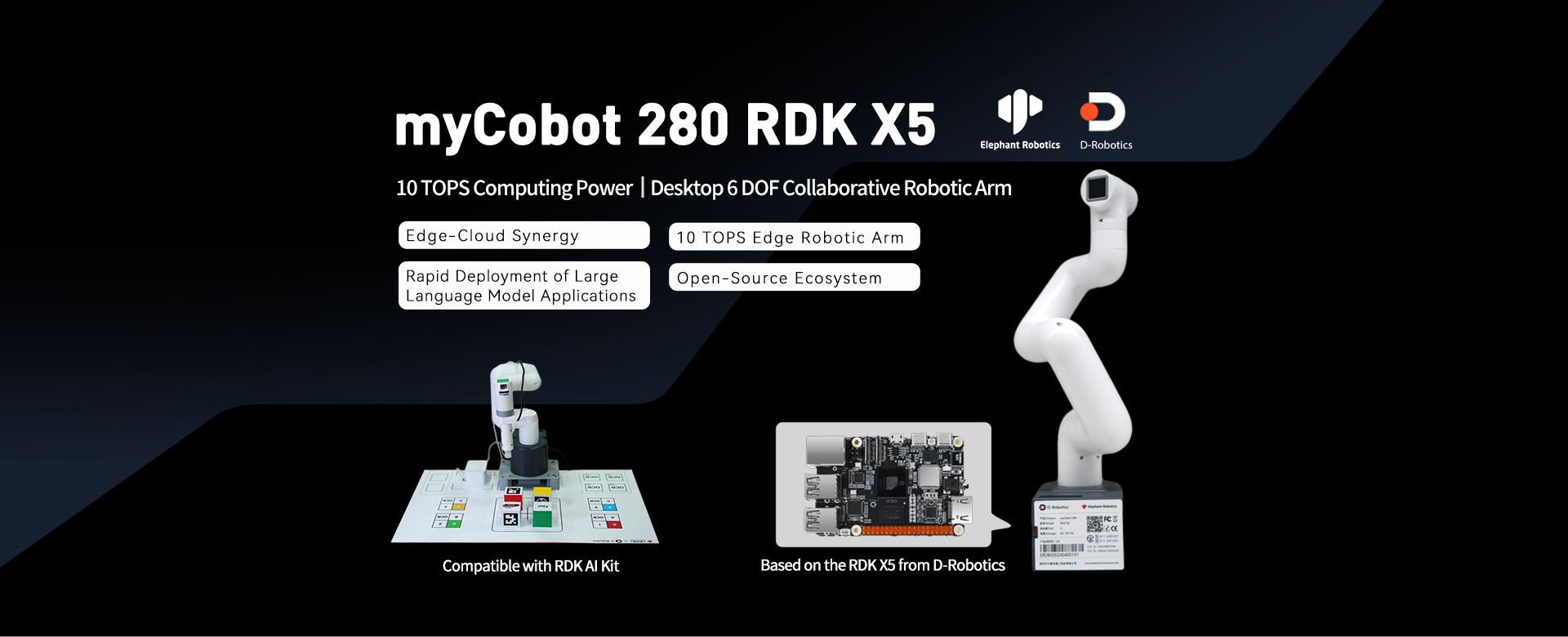myCobot 280 RDK X5: A 6 DOF Robotic Arm with RDK X5 Power, AI Vision & LLMs – High Performance for Budget-Focused Developers